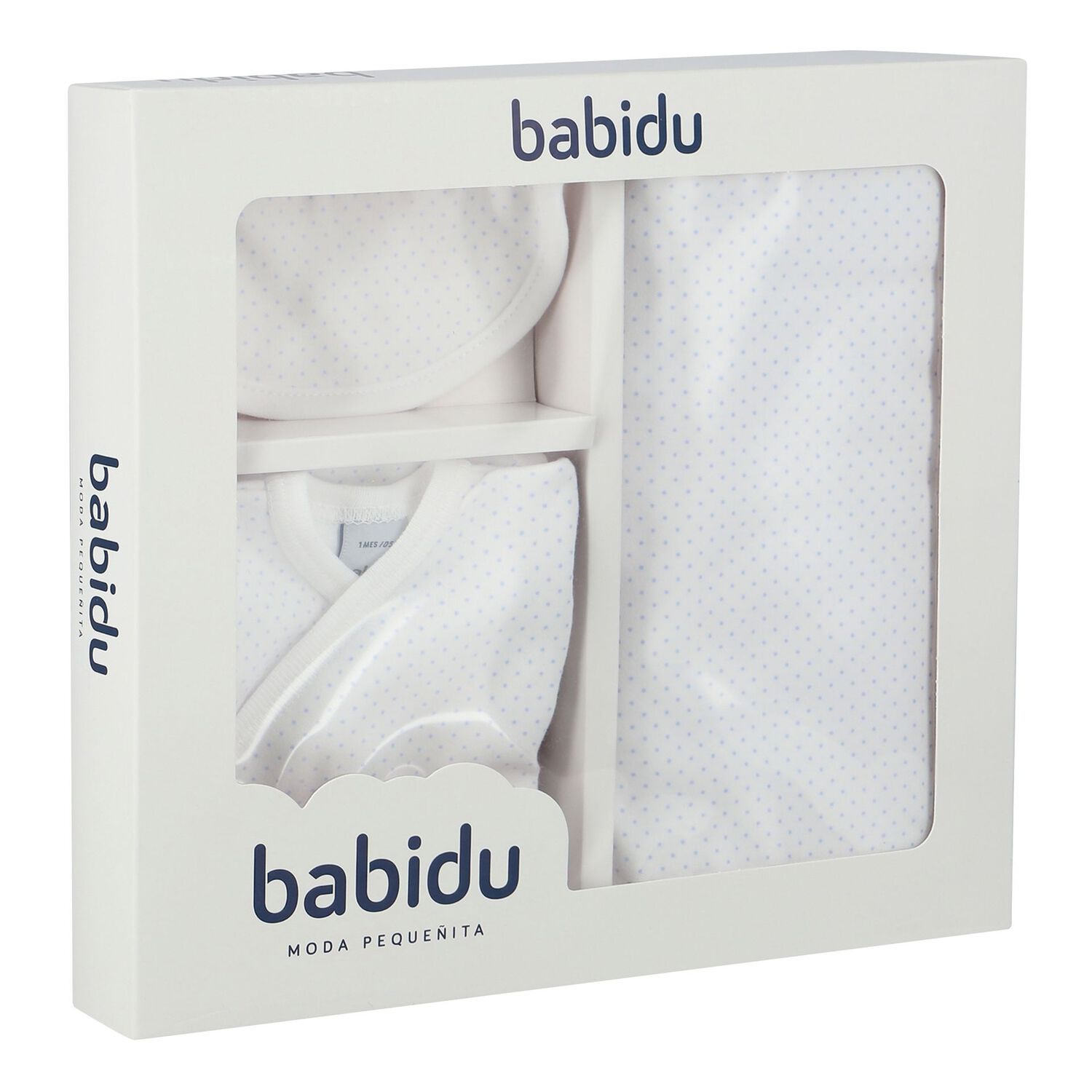 طقم هدايا أولاد منقط باللون الأبيض والأزرق, 1, hi-res image number null