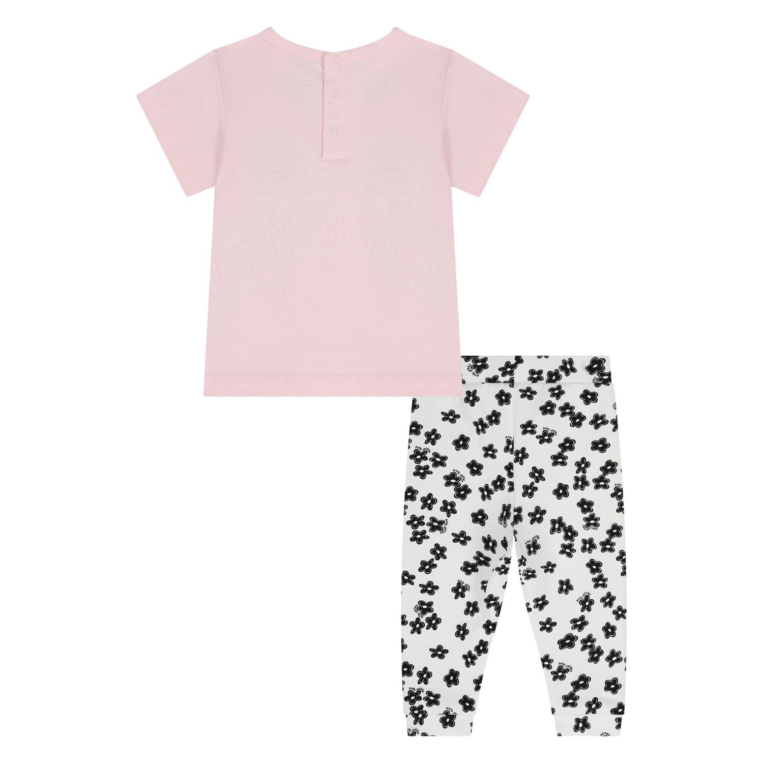 Younger Girls Pink & White Flower Leggings Set, 1, hi-res