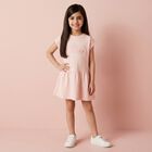 Younger Girls Pink Logo Dress, 1, hi-res