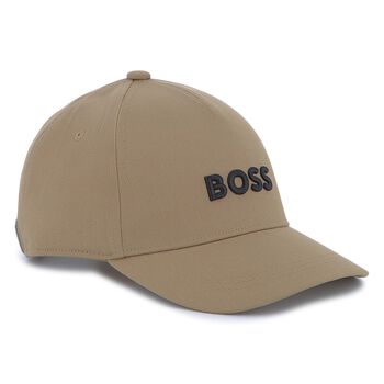 Boys Beige Logo Cap