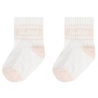 Baby Girls Ivory & Beige Cotton Bodysuit & Pants Gift Set, 1, hi-res