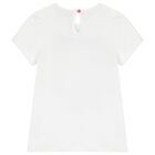 طقم ليجينز بنات بطبعه الفراوله باللون الابيض والوردى, 1, hi-res