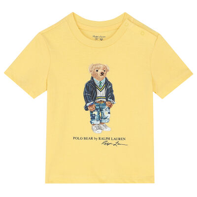 Baby Boys Yellow Bear Logo T-Shirt