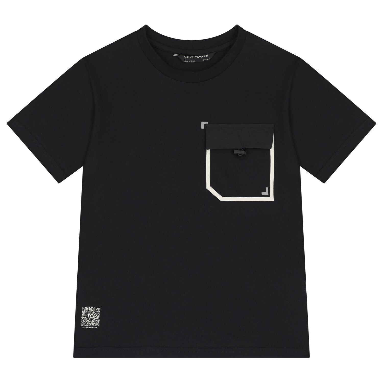 Boys Black Cotton T-Shirt, 2, hi-res