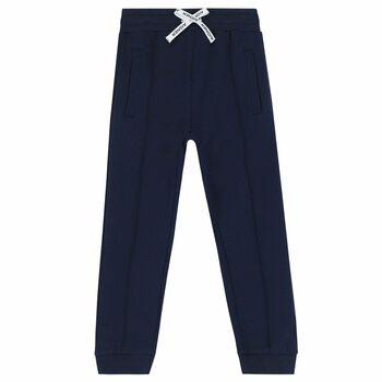 Boys Navy Logo Joggers