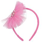 Girls Pink Tulle Headband, 1, hi-res
