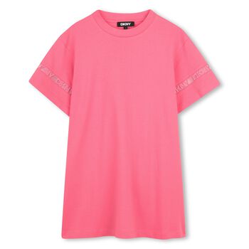 Girls Pink Logo Dress