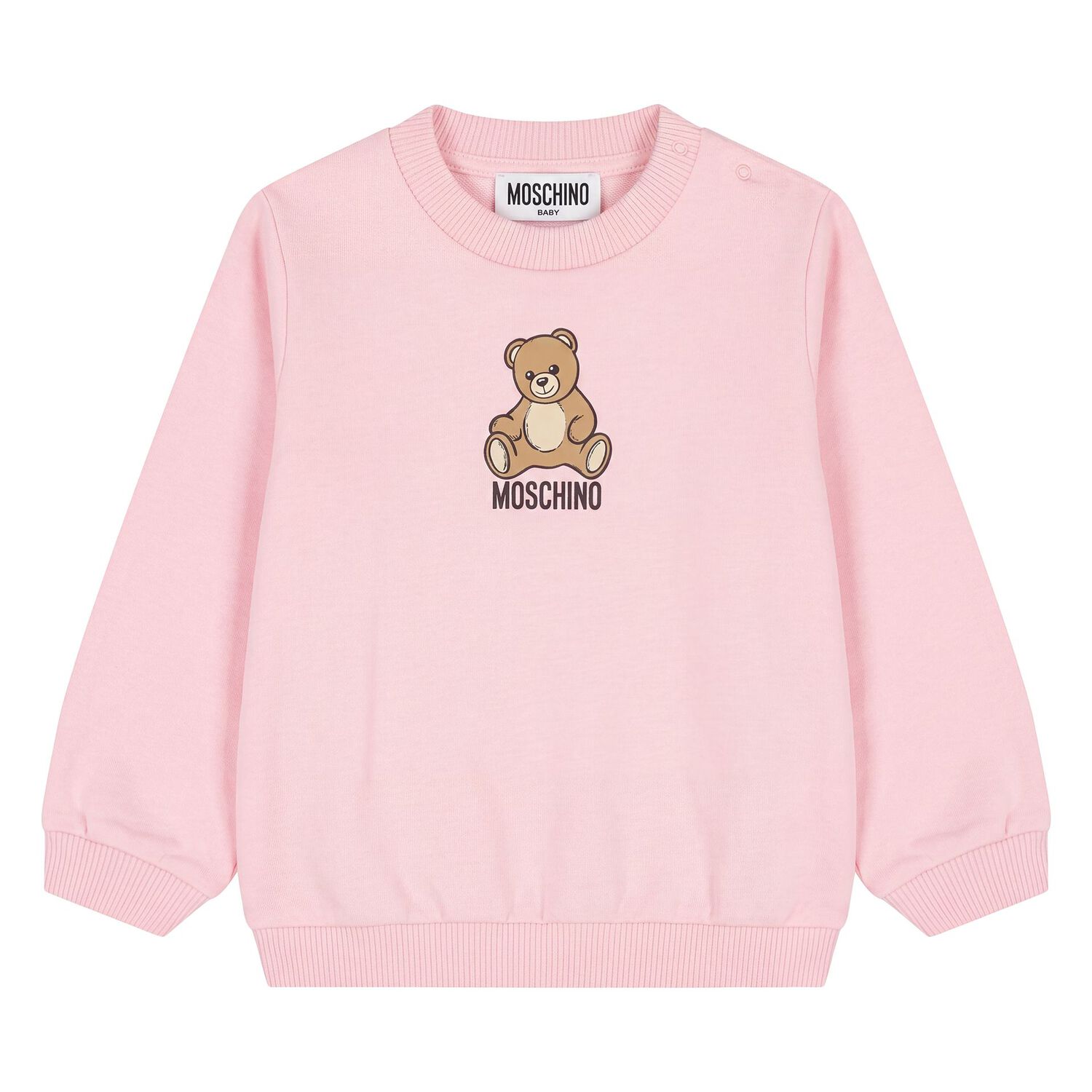 Younger Girls Pink Teddy Bear Logo Tracksuit , 5, hi-res