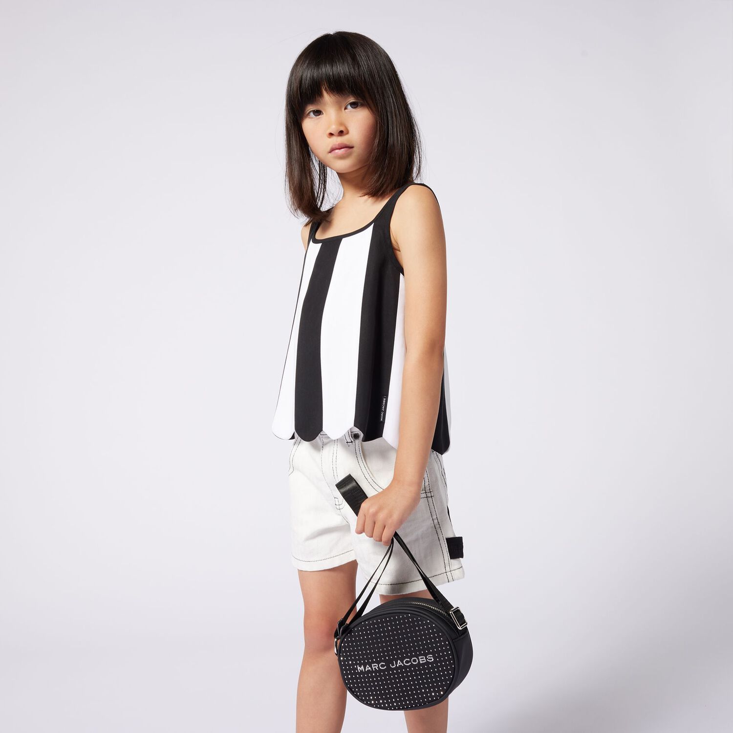 Girls Black Logo Rhinestone Bag, 1, hi-res