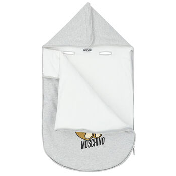 Grey Teddy Bear Logo Baby Nest