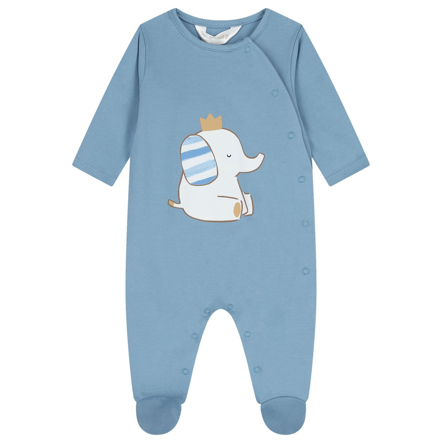 Baby Boys Blue Elephant Babygrow Gift Set, 2, hi-res