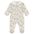 Baby Boys Blue & Gold Babygrow, 1, hi-res