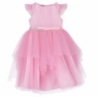Girls Pink Tulle Dress, 1, hi-res