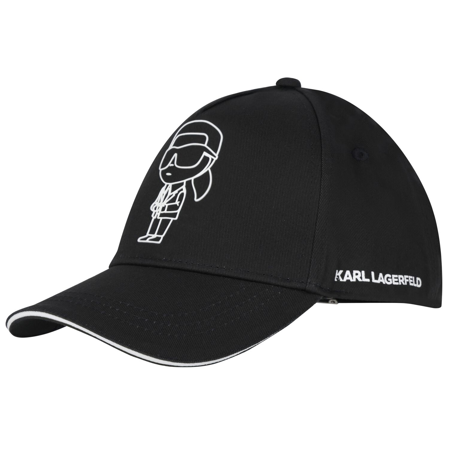 Black Logo Ikonik Karl Cap, 1, hi-res