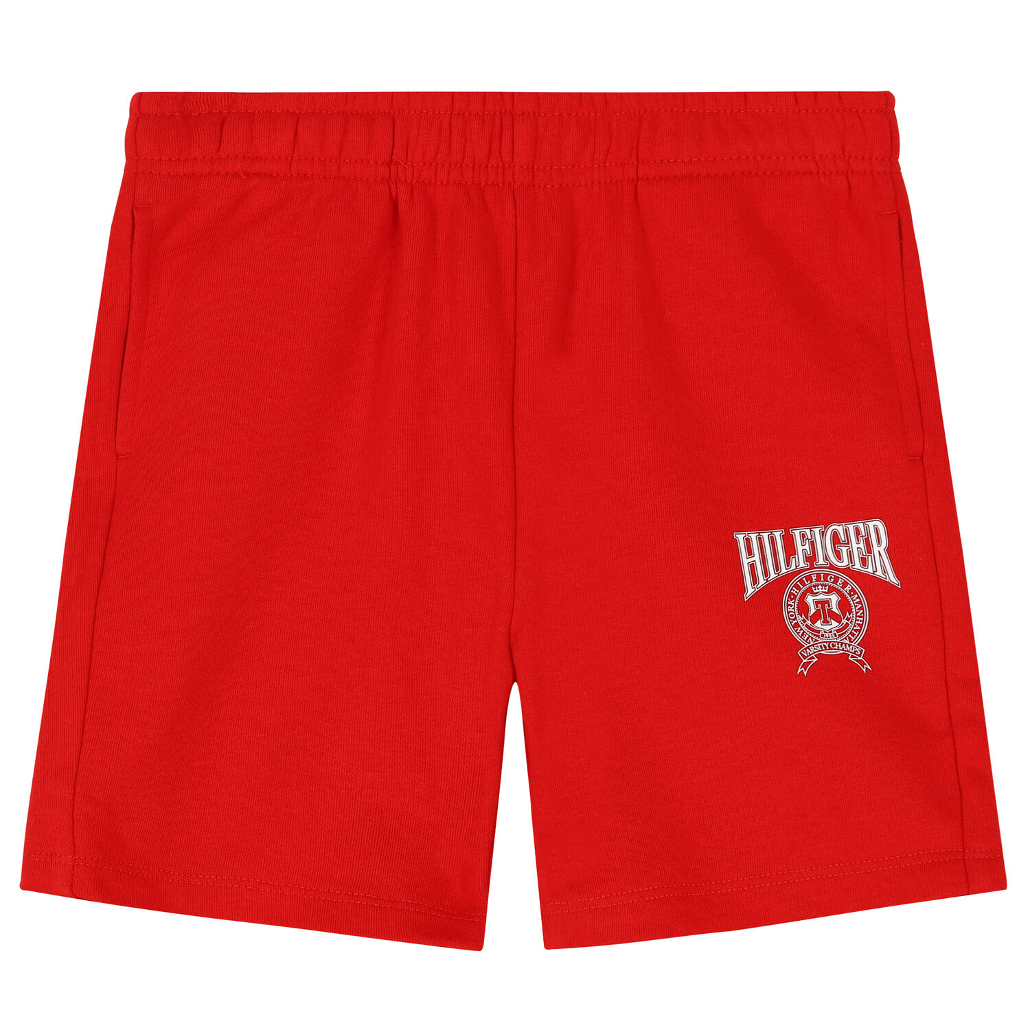 Boys Red Varsity Logo Shorts, 1, hi-res image number null