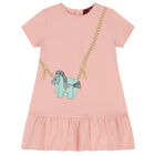 Younger Girls Pink Logo Bag Dress, 1, hi-res