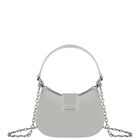 Girls Metallic Silver Diamante Bow Handbag ( 16CM ), 1, hi-res