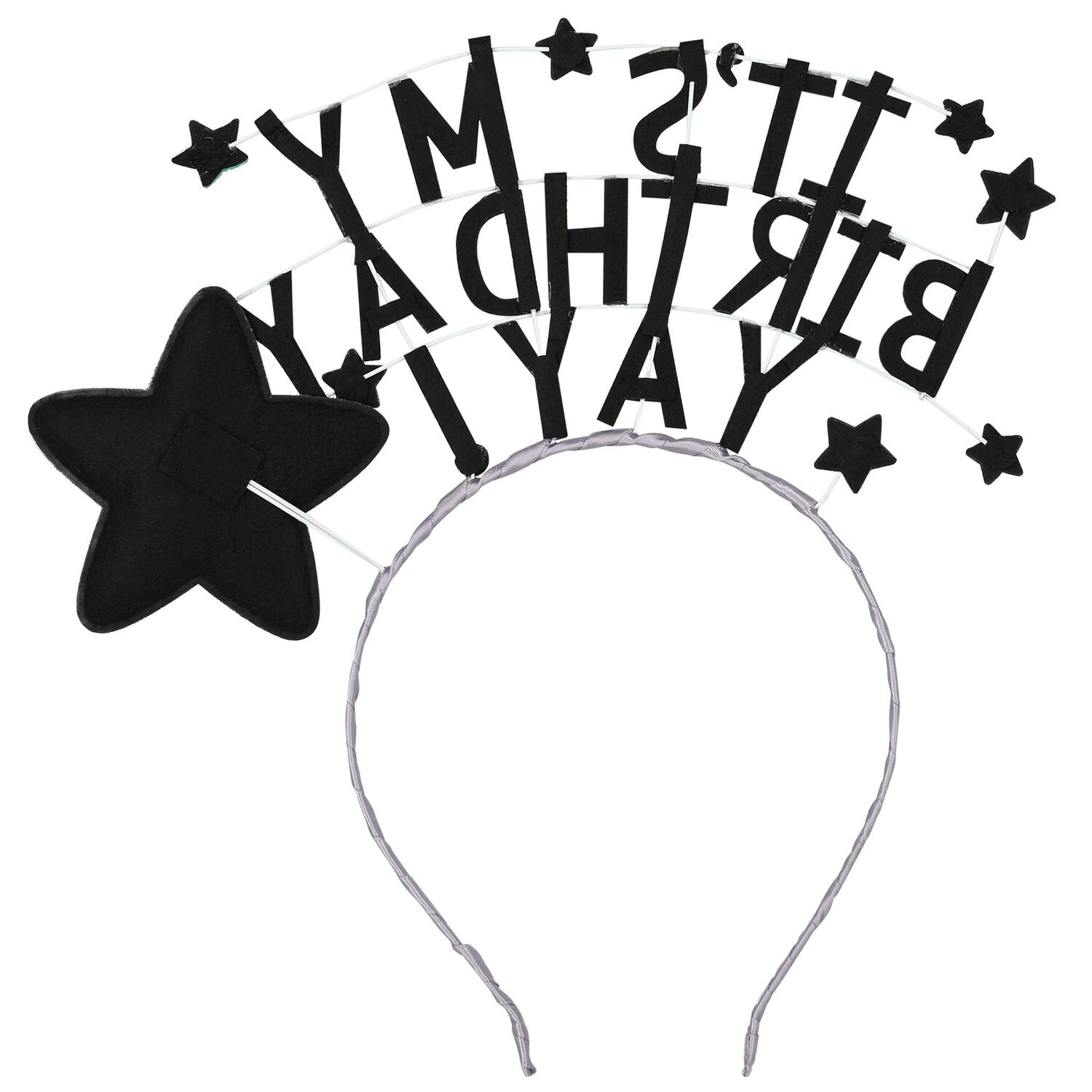 Girls Multi-Colored Birthday Headband, 1, hi-res