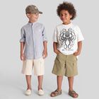 Boys Ivory & Black Octopus T-Shirt             , 1, hi-res