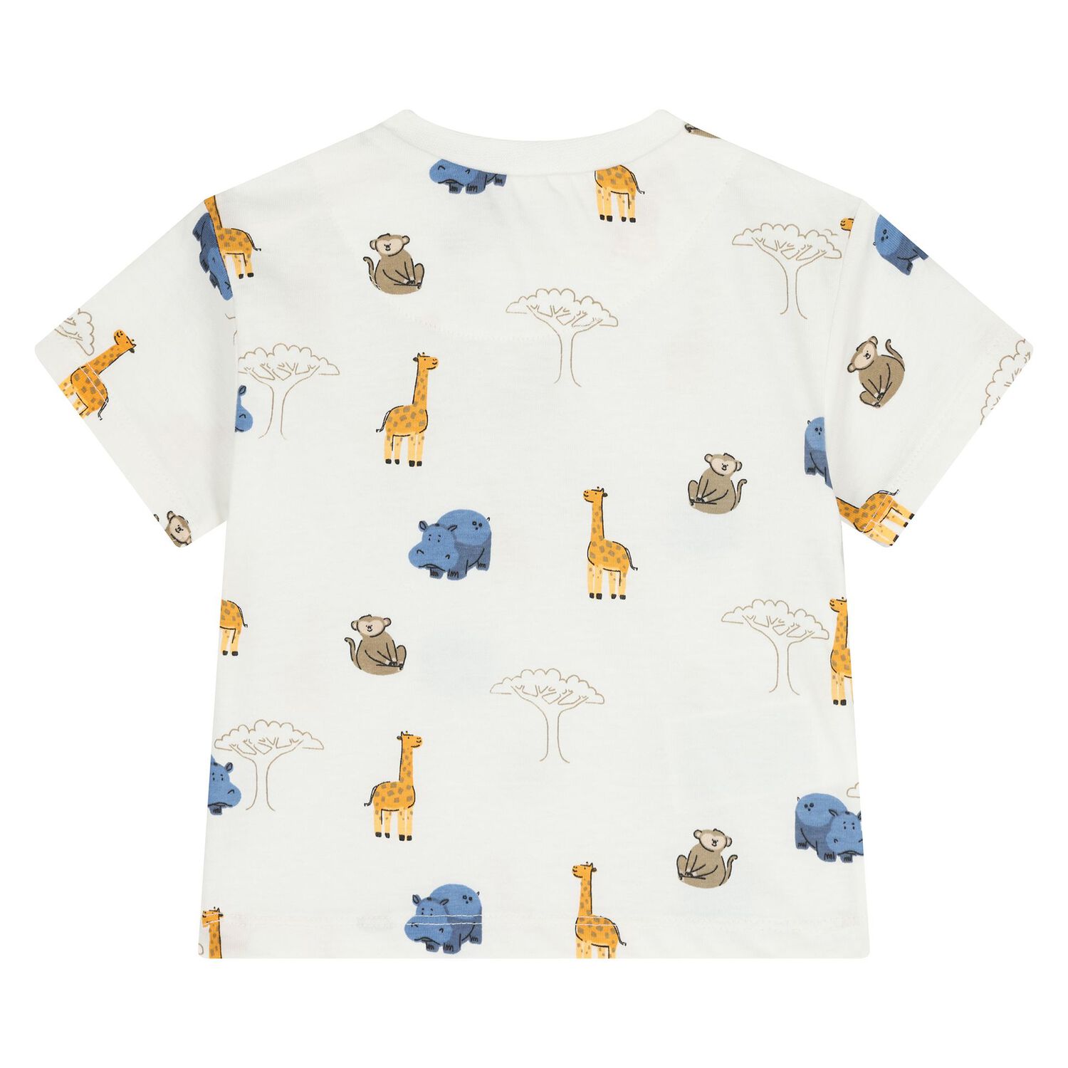 طقم شورت أبيض وبرتقالي وأزرق للأولاد الصغار, 2, hi-res