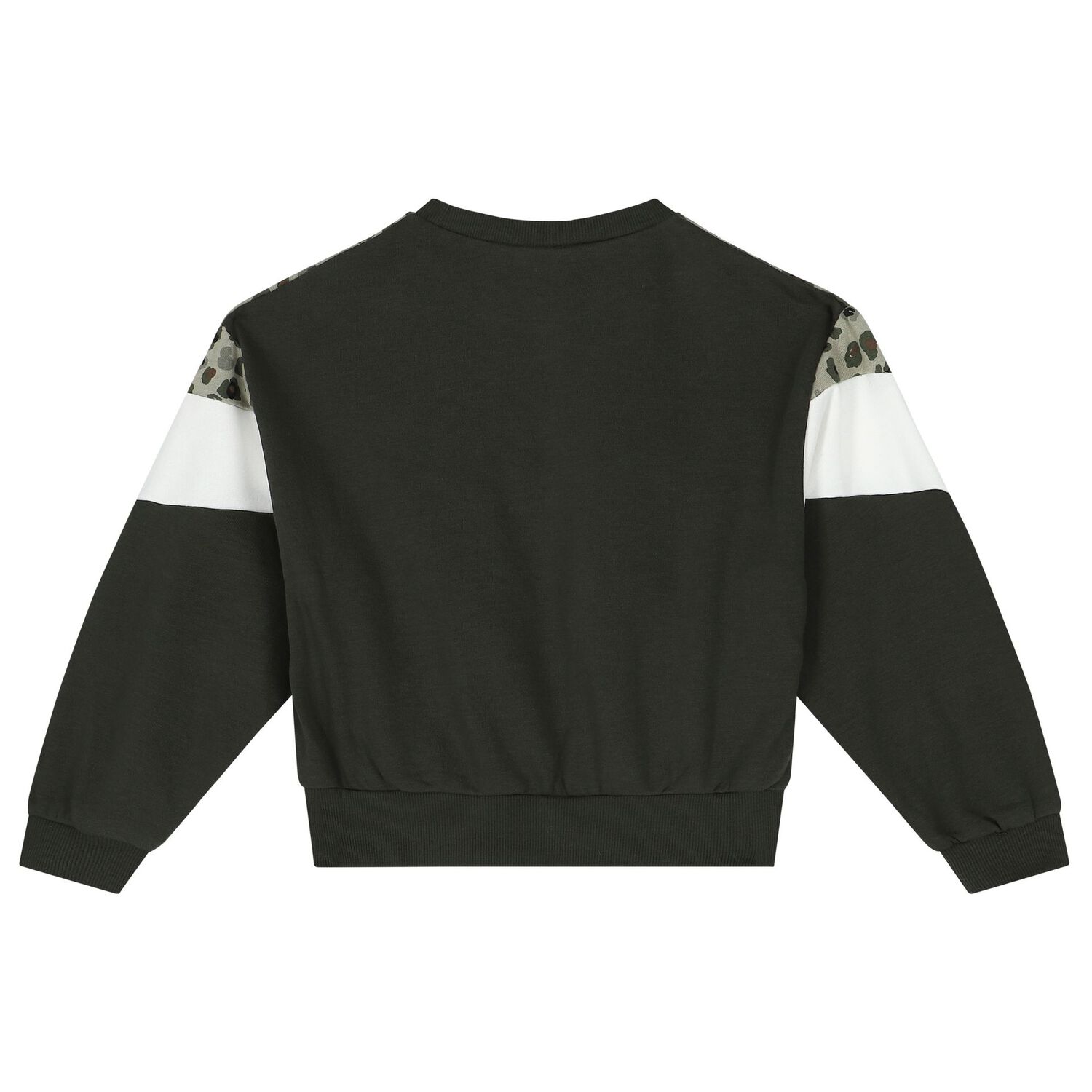 Girls Green & White Leopard Print Tracksuit, 1, hi-res image number null