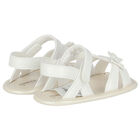 Baby Girls White Pre-Walker Sandals, 1, hi-res