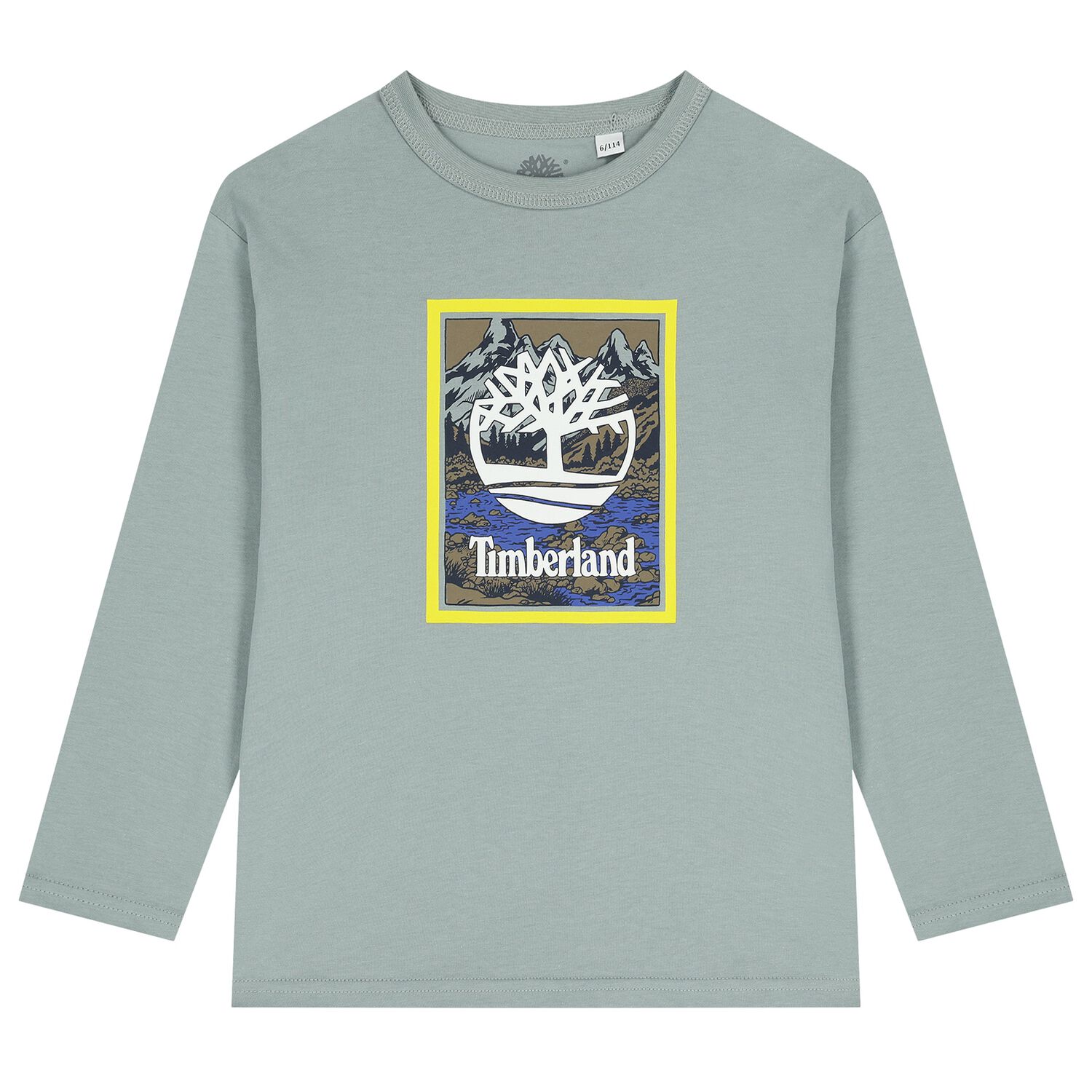 Boys Green Logo Long Sleeve Top, 1, hi-res