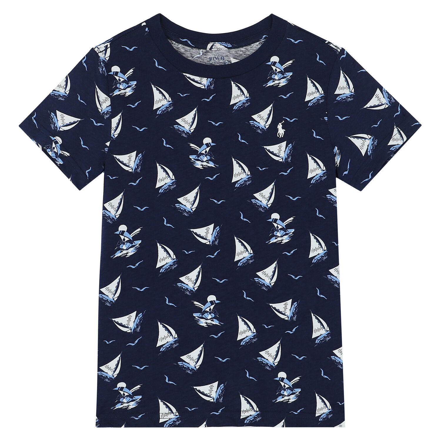 Boys Navy Yacht T-Shirt, 1, hi-res