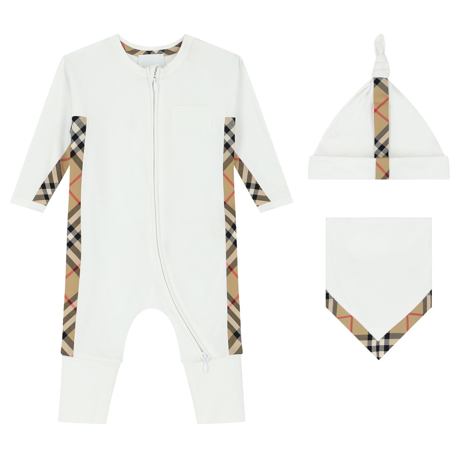 White & Beige Romper Gift Set, 1, hi-res