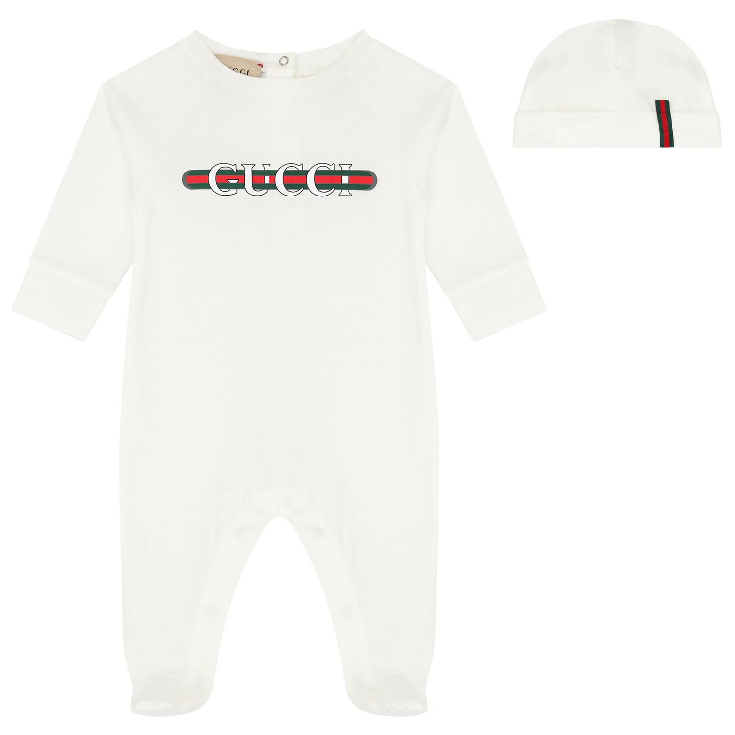 White Logo Babygrow Gift Set, 1, hi-res