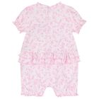 Baby Girls White & Pink Old English Roses Babygrow, 1, hi-res
