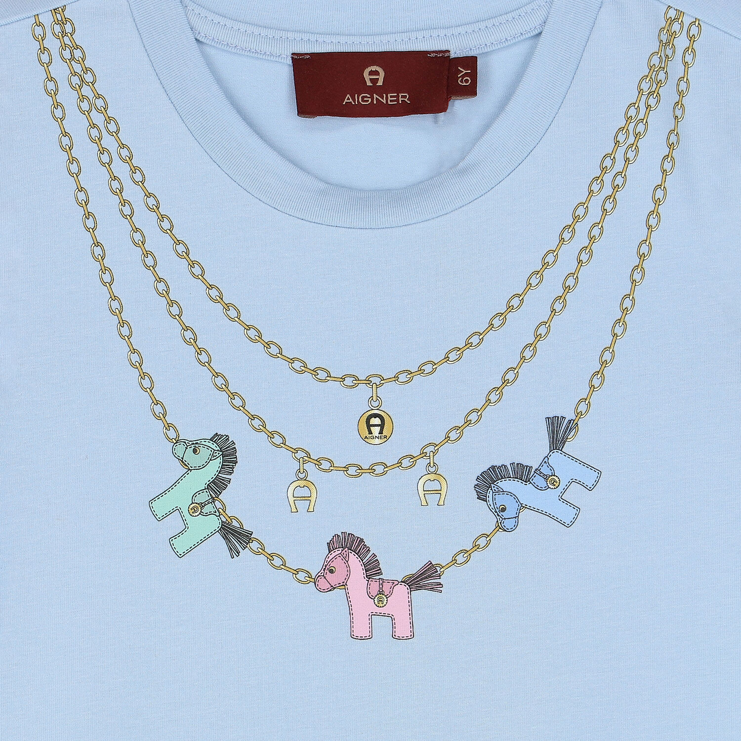 Girls Blue Logo Dress, 1, hi-res