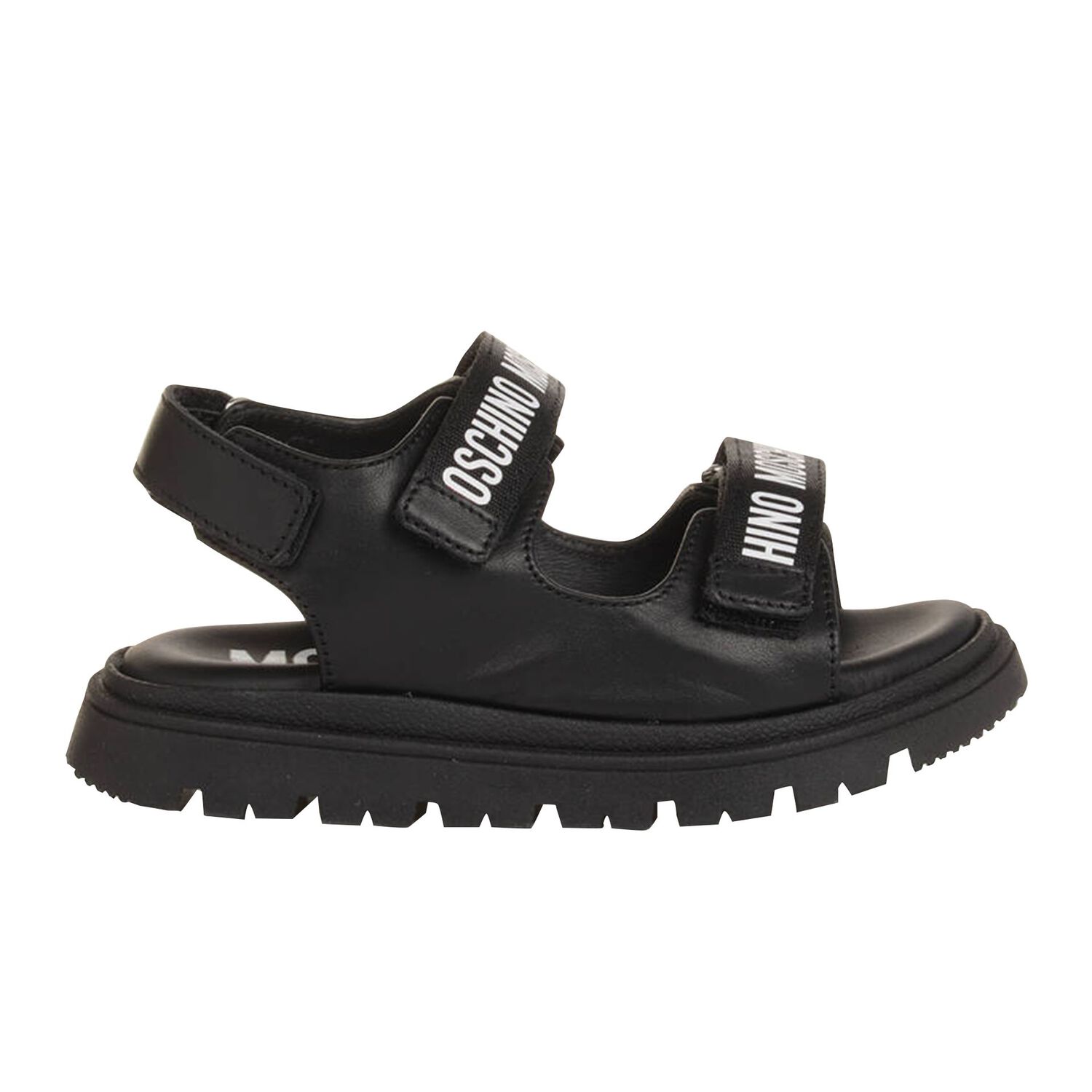 صندل بالشعار باللون الابيض والاسود , 1, hi-res image number null