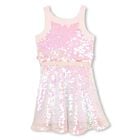 Girls Pink Iridescent Sequin Dress, 1, hi-res