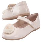 Girls Ivory Flower Shoes , 2, hi-res