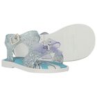 صندل بنات جيلي إلسا باللون الأزرق والأبيض اللامع, 1, hi-res