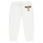 Younger White Teddy Bear Logo Joggers, 1, hi-res
