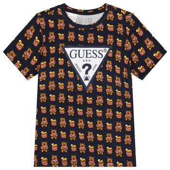 Guess Navy Blue Logo T-Shirt, 3 Navy Blue Logo T-Shirt