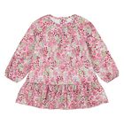 Younger Girls Pink Floral Dress, 1, hi-res