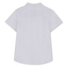 Younger Boys White Logo Shirt, 1, hi-res