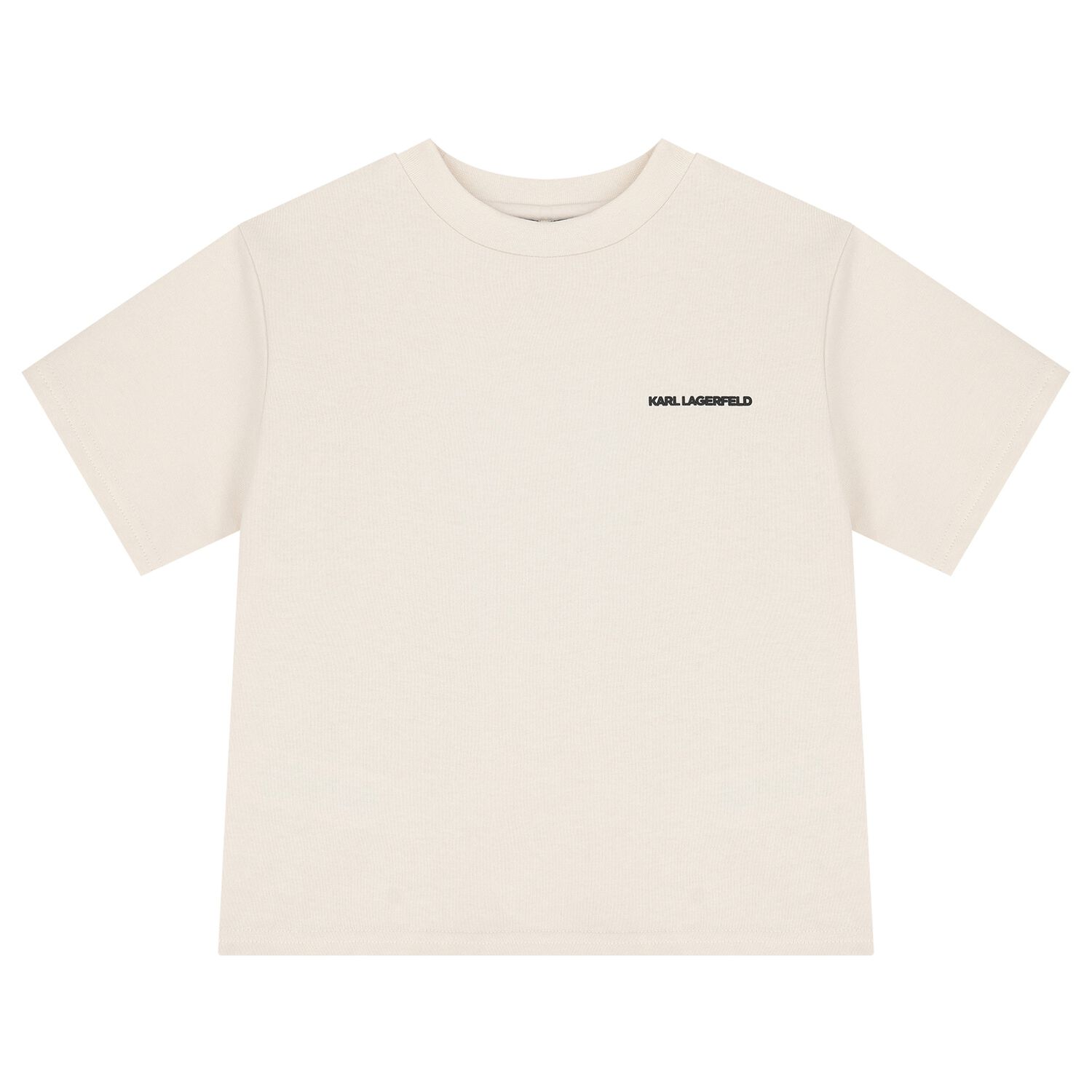Boys Beige Logo T-Shirt, 2, hi-res