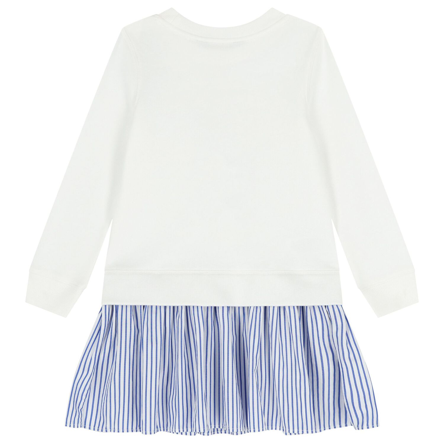 فستان بولو للبنات باللون الأبيض , 1, hi-res