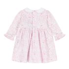  Baby Girls White & Pink Delicate Blooming Bow Dress Set, 1, hi-res
