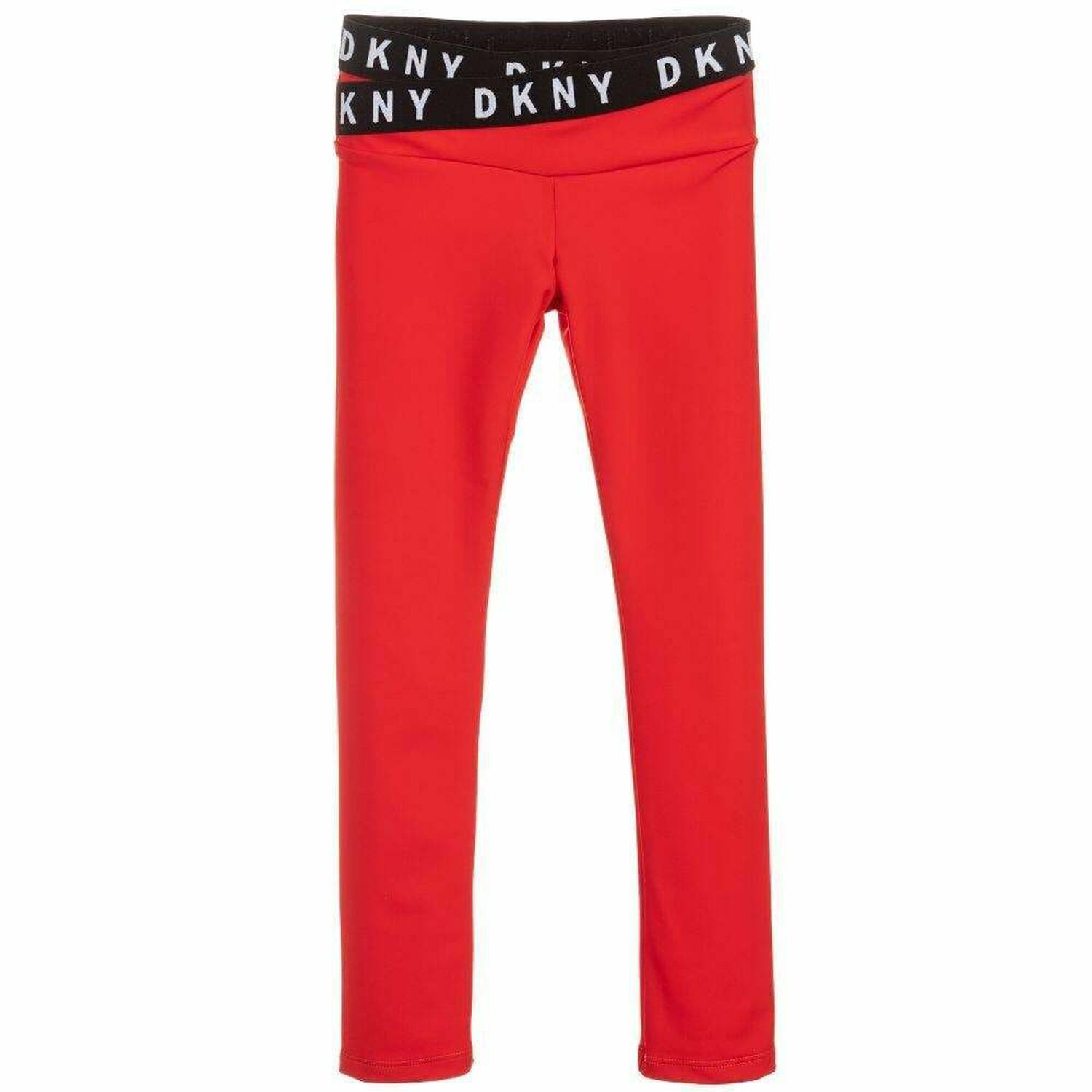 Girls Red Logo Leggings, 1, hi-res