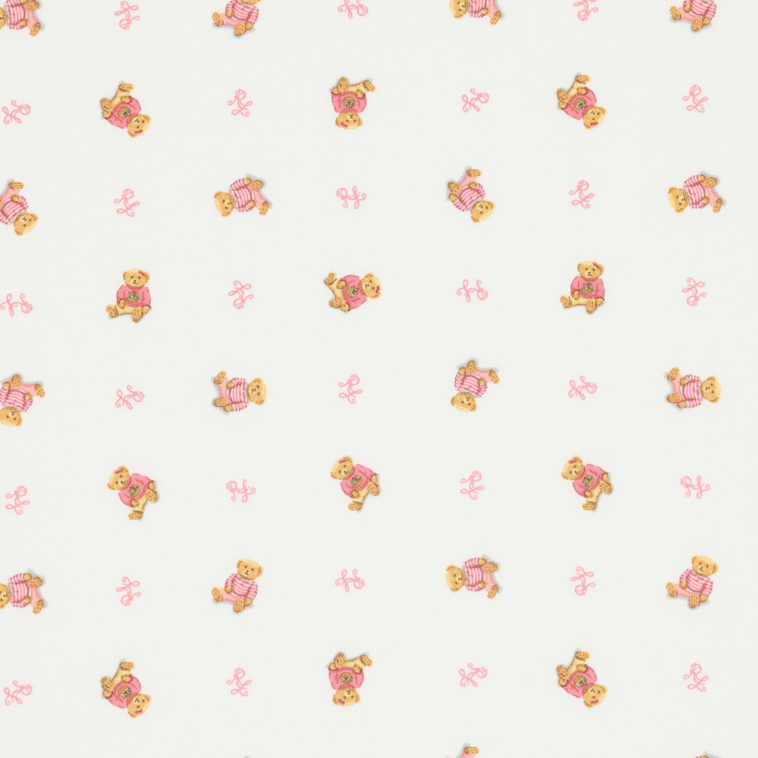 بطانية بنات بشعار تيدي باللون الأبيض و الوردي, 1, hi-res