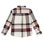 قميص أولاد بالشعار باللون الابيض والاحمر, 1, hi-res