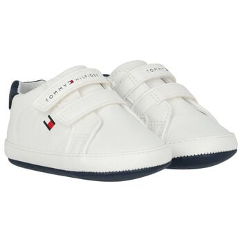 Baby Boys White Logo Pre Walker Shoes