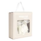 طقم بنات ربطة رأس و جوارب باللون العاجي, 2, hi-res