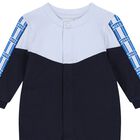 Baby Boys Navy Blue & Blue Logo Babygrow Gift Set, 1, hi-res