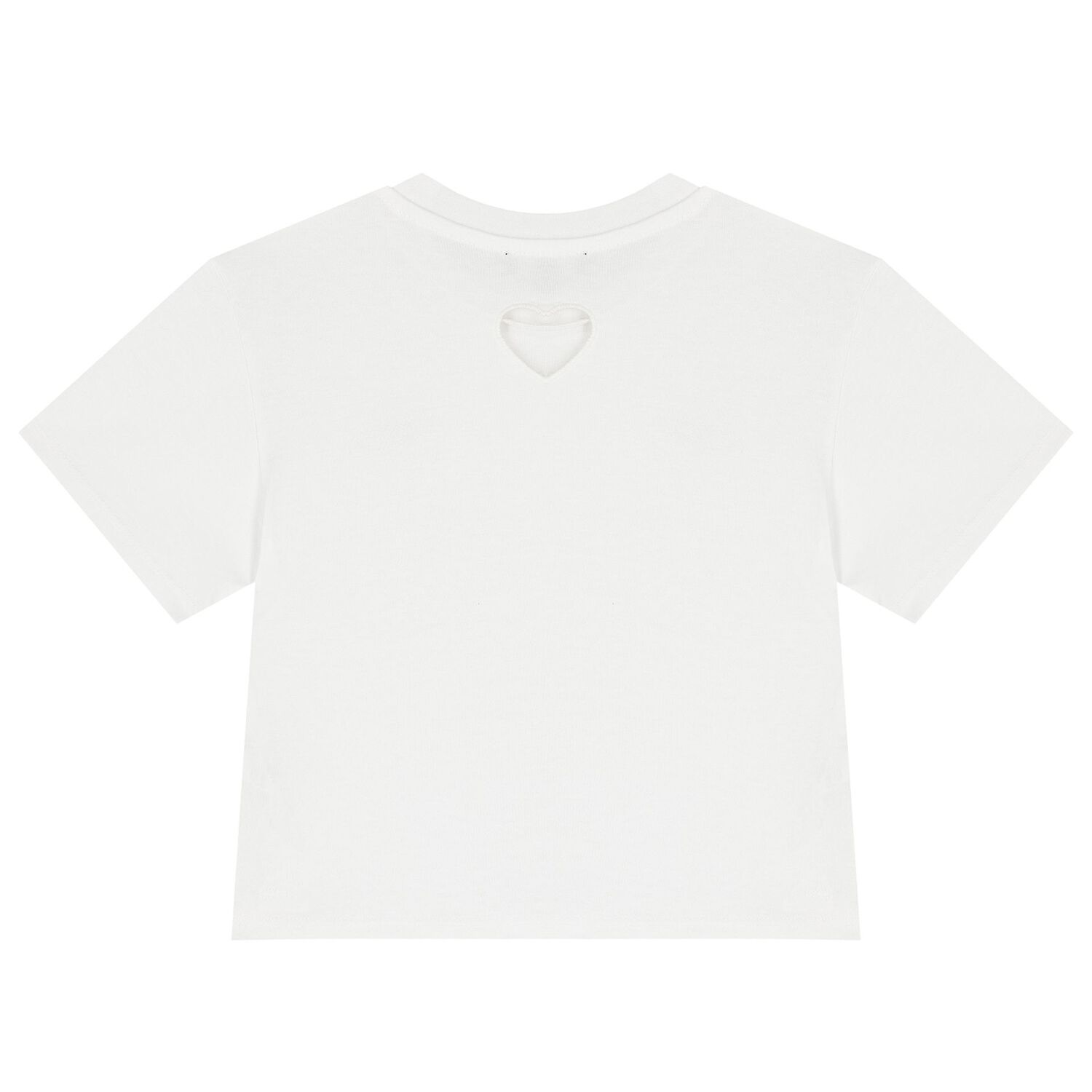 Girls White Logo Heart T-Shirt, 1, hi-res